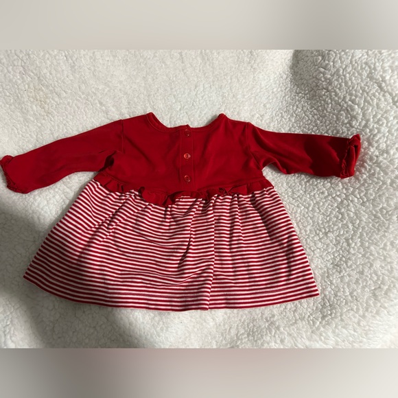 Red Striped Kids Dress - Picture 3 of 4